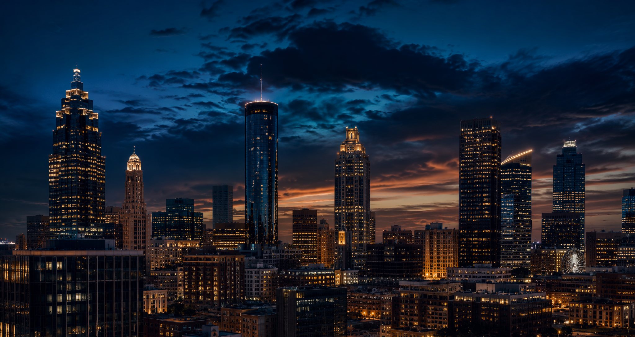 Atlanta skyline at dusk — Bryce Law serves families across metro Atlanta